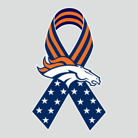 Denver Broncos Ribbon American Flag logo iron on paper